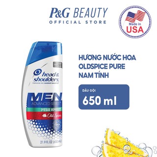[Mã PG2112B giảm 8% đơn 199K] Dầu gội Head & Shouder Men Advanced Series Pure Sport Old Spice 650ml