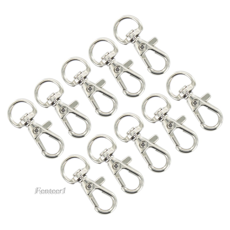 [Fenteer1] Set 10 Kẹp Móc Khóa Hành Lý / Túi Xách 10mm DIY