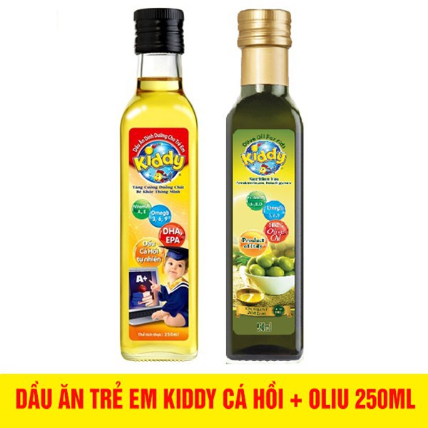 Dầu Ăn Kiddy Oliu Cá Hồi 250ml