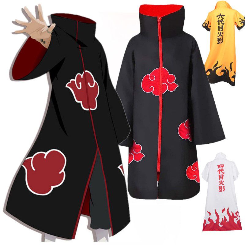 Japan NARUTO Xiao Kakashi Minato Uchiha Obito Cosplay Costume Uniform Robe Long Cloak boy gift