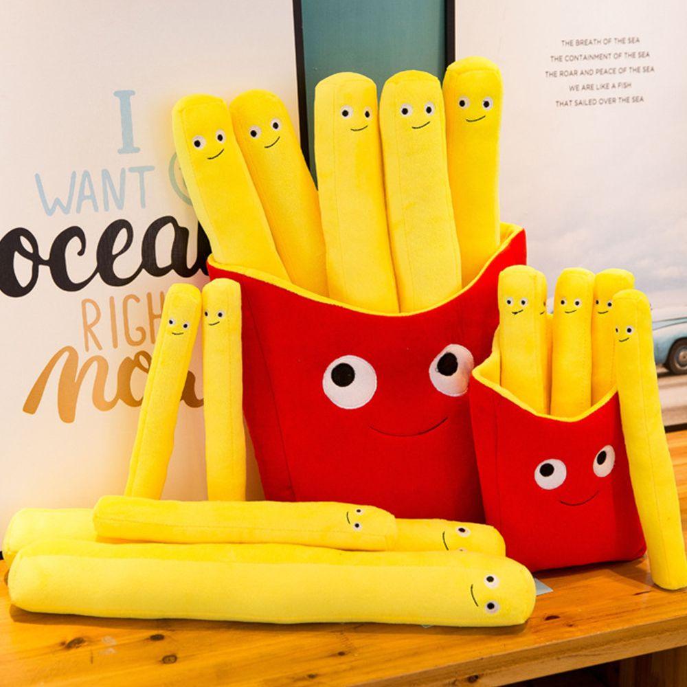 Gối Đồ Chơi Hình Khoai Tây Chiên Màu Cầu Vồng Vui Nhộn