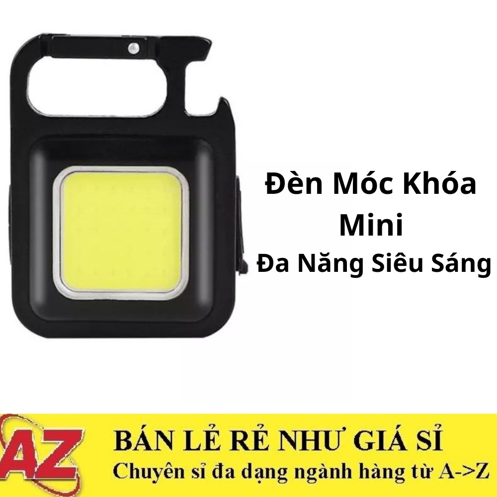 Đèn Led Cob Mini Đa Năng Kiêm Móc Khóa Có Thể Sạc Lại Nhỏ Gọn Tiện Dụng