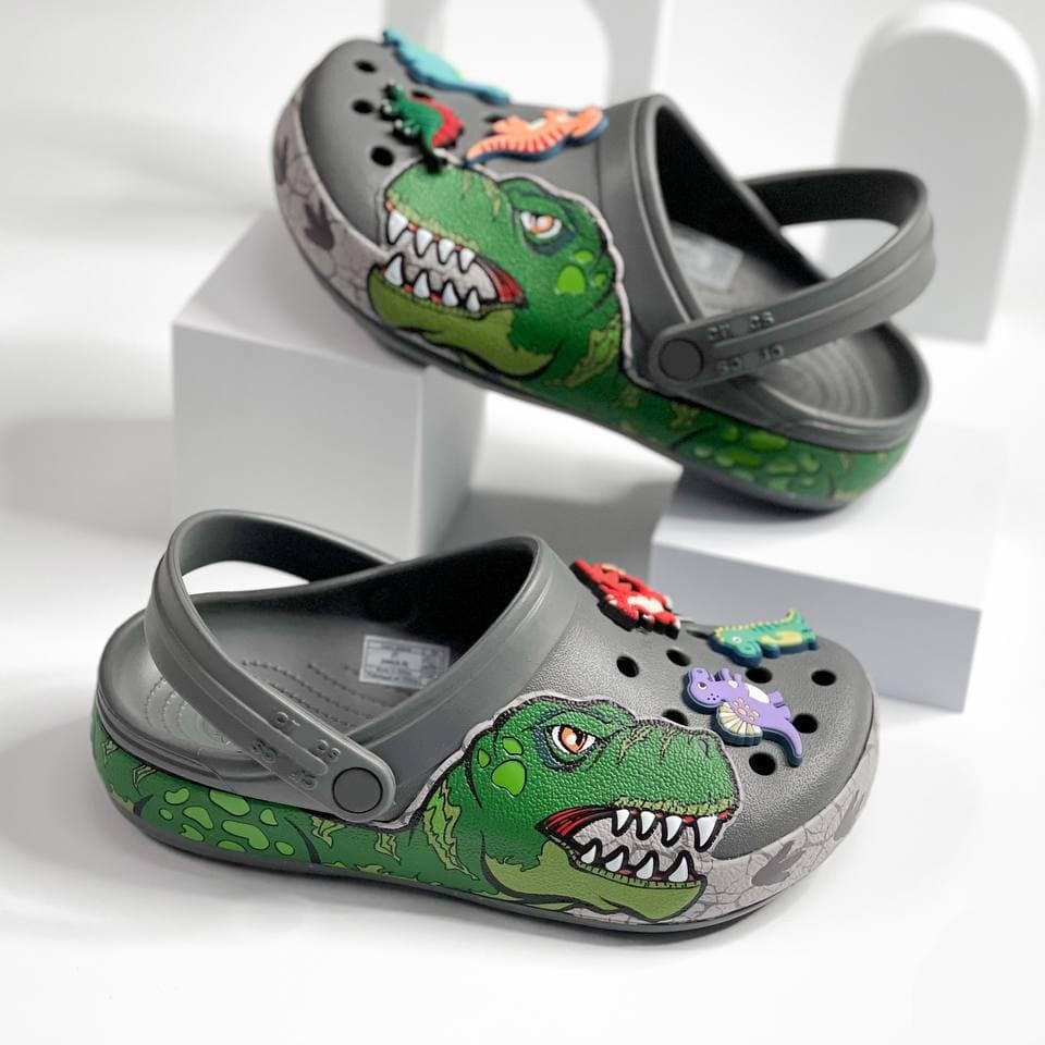 Dép cross cho bé💖FREESHIP💖dép cross bé trai cross khủng long thời tiền sử T-REX MAICROSSTEREX