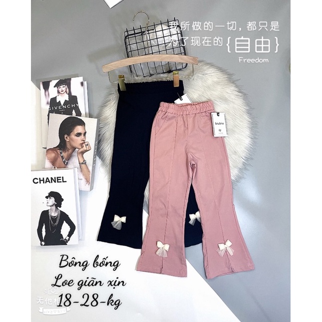 Quần loe thắt nơ cho bé gái