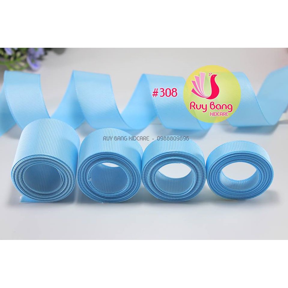 Ruy băng gân tông xanh 2 ( cuộn 5m)