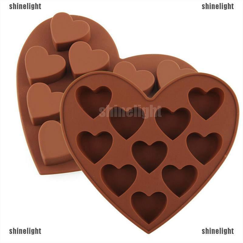 Khuôn Làm Bánh Chất Liệu Silicone Hình Trái Tim Dễ Thương