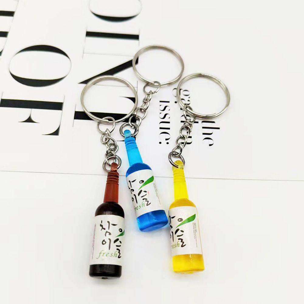 LANFY Móc Khóa Hình Lon Nước Soju Dễ Thương ​Móc Khóa Xe Hơi Thiết Kế Độc Đáo Chất Lượng Cao