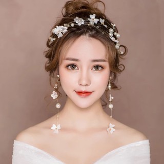 Cài tóc cô dâu dải hoa