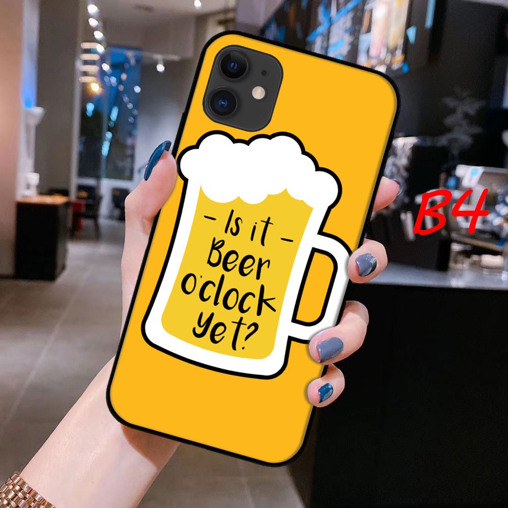 Ốp điện thoại họa tiết ly bia cho iPhone 11 Pro Max XS MAX XR X 8 7 6s 6 Plus SE 2020