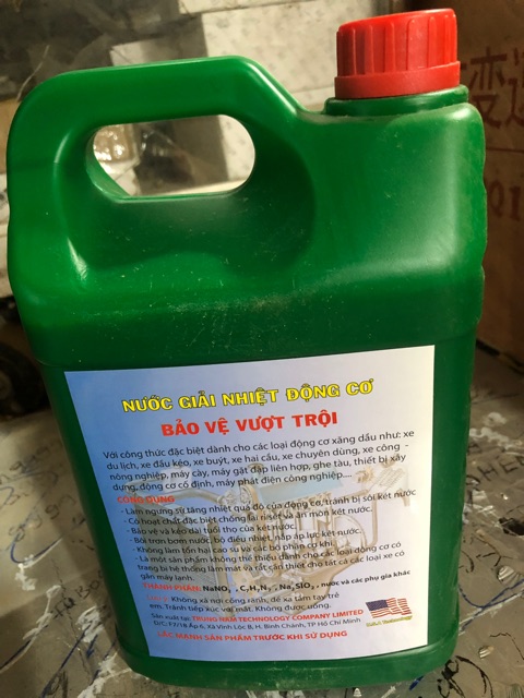 Sản phẩm gia đình làm: Nước xanh( nước giải nhiệt động cơ)