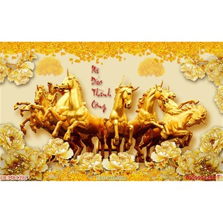 TRANH TẾT DÁN TƯỜNG 3D MÃ ĐÁO THÀNH CÔNG