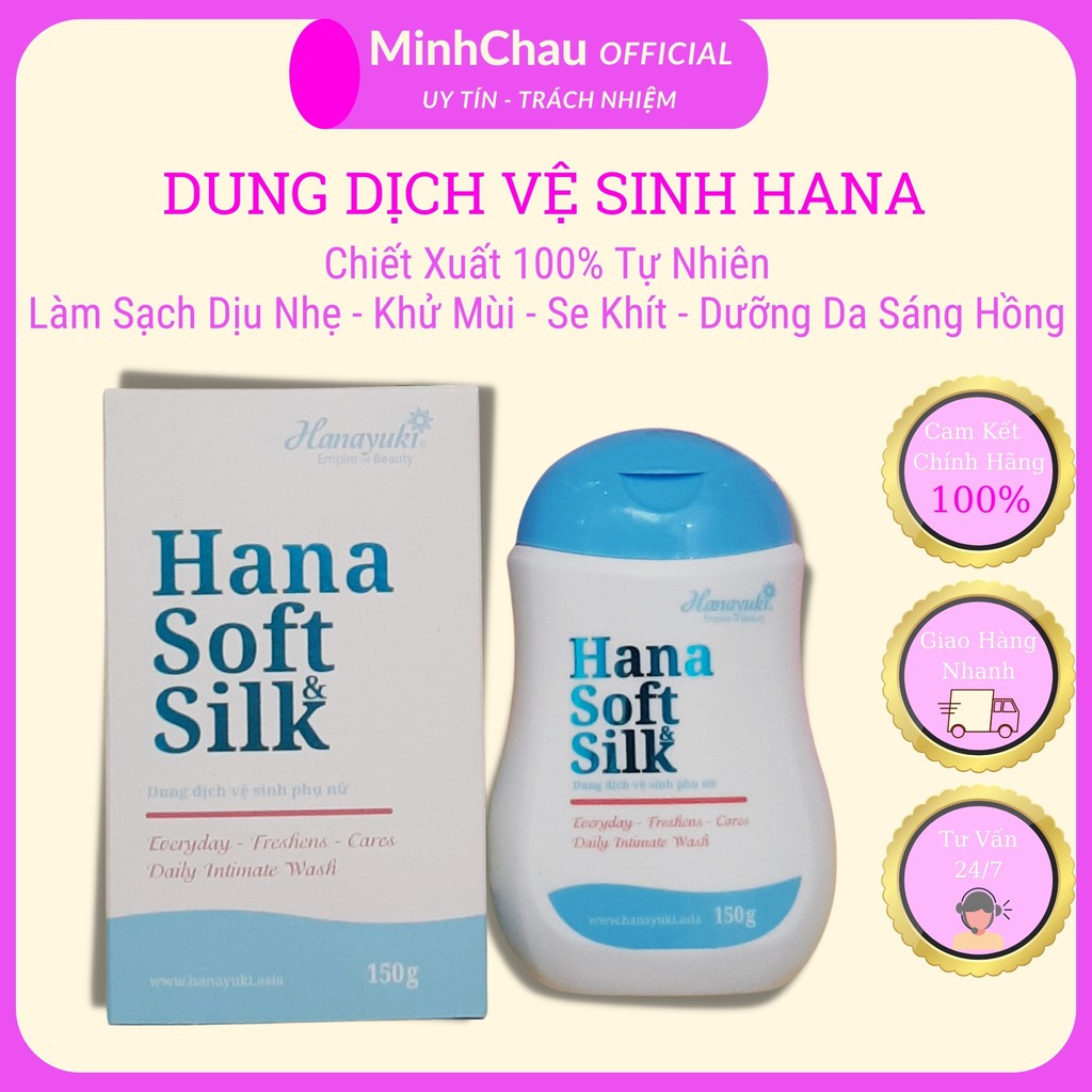 Dung Dịch Vệ Sinh Hana Soft Silk Hanayuki Dung Tích 150ml Dung dịch vệ sinh phụ nữ vệ sinh nam