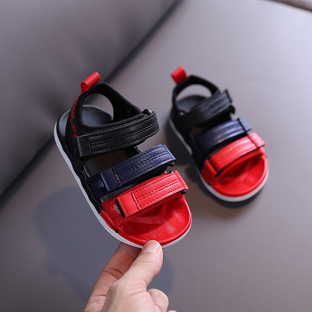 1-6 Years Toddler Shoes Boys Leather Velcro Sandals Kids Baby Boys Sandals Comfortable Rubber Sole Soft