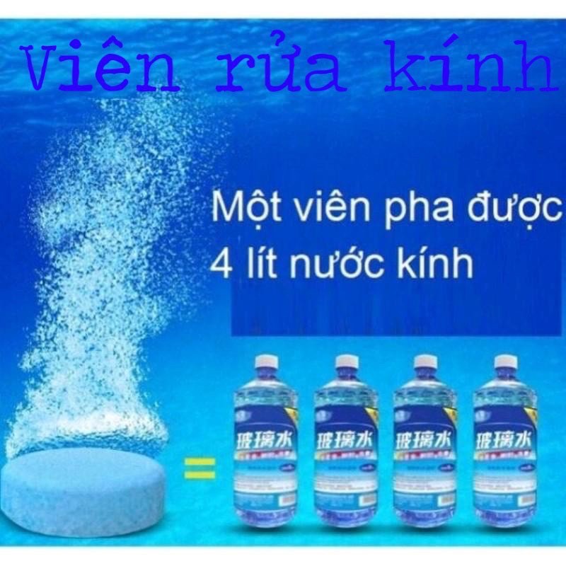 Viên Sủi Rửa Kính Ô Tô Lau Kính,Chùi Kính Siêu Sạch Tiện Lợi