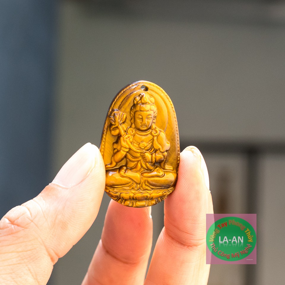 [Nhỏ] Mặt dây chuyền Phật Bản Mệnh Đại Thế Chí Bồ Tát 3.5cm x 2.2cm tuổi Ngọ tặng dây đeo free