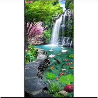 tranh dán kính 2 mặt 70x150cm