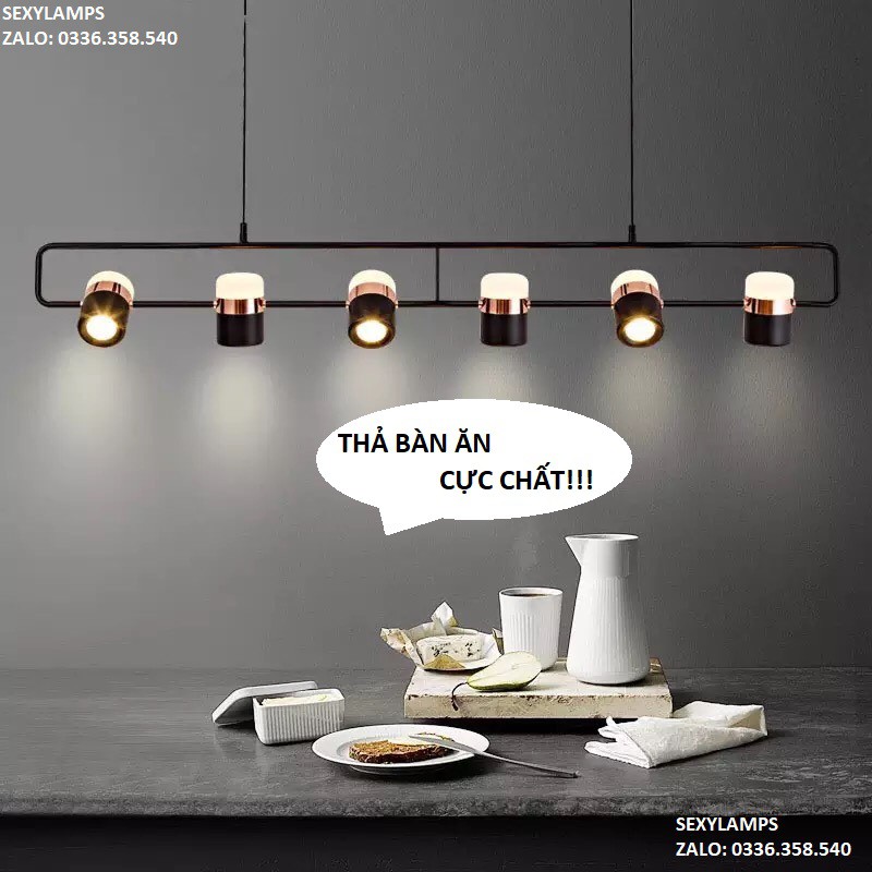 Đèn thả bàn ăn, đèn thả ống bơ, đèn thả quầy bar, đèn thả quán cafe