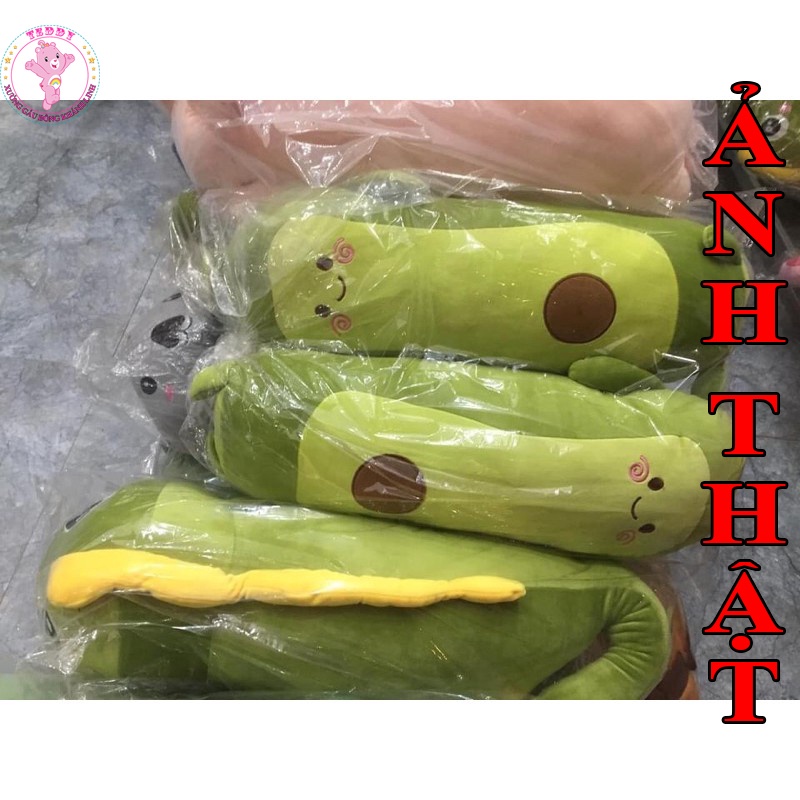 Gối Ôm Quả Bơ Dài Size 60Cm Siêu To Khổng Lồ Hàng Cao Cấp Vải Nhung Co Dãn 4 Chiều Hàng Xuất Siêu Thị