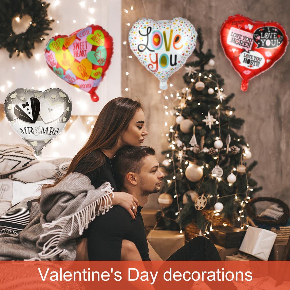 Set 1 Bong Bóng Lá Nhôm 18 Inch Trang Trí Tiệc Valentine