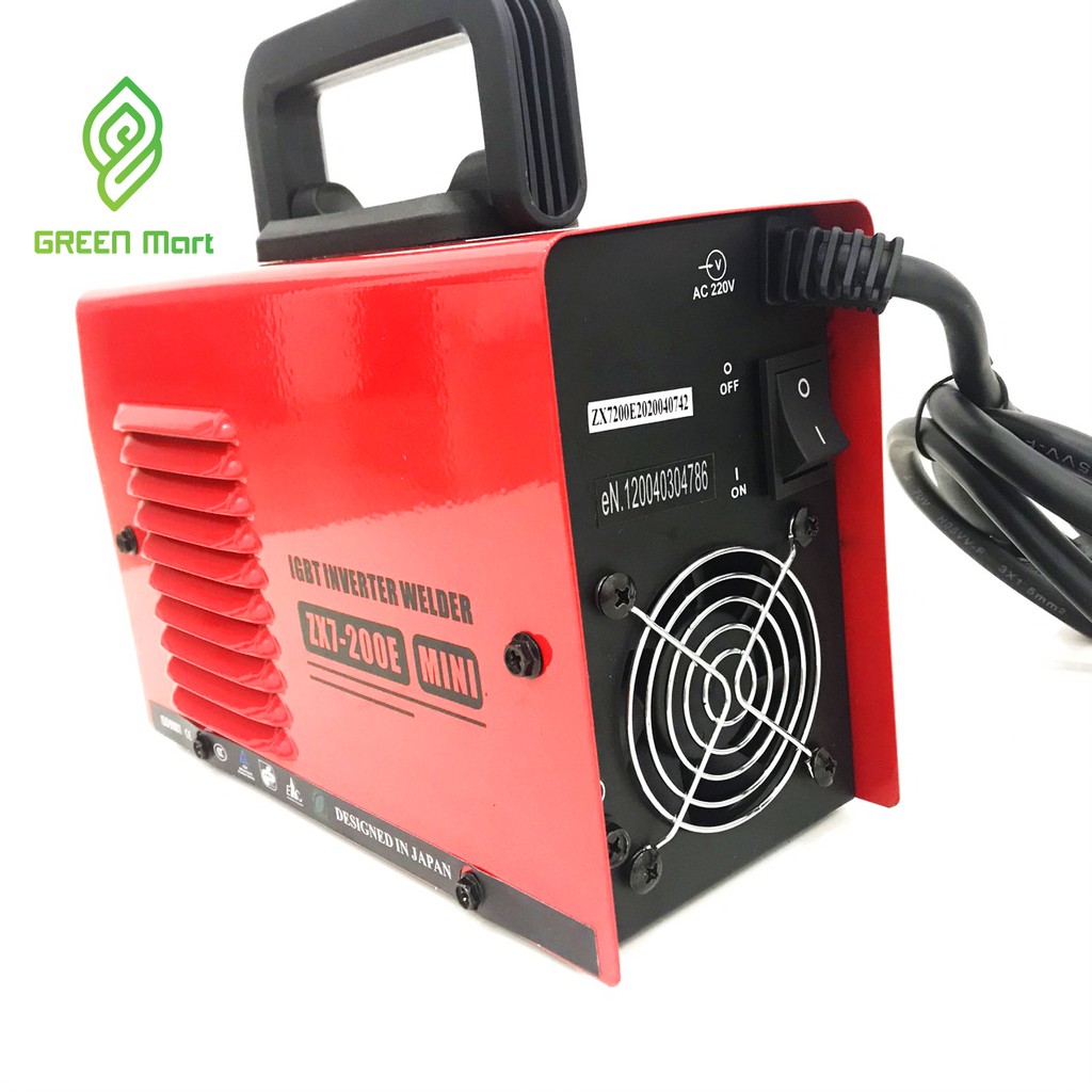 Máy Hàn Điện Tử Mini Inverter Sasuke mã ZX7-200E - Thương hiệu Nhật Bản - Tặng kèm ke góc Kapusi nhật bản