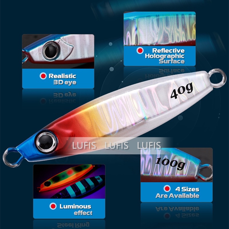 Mồi Câu Cá Giả 7 Màu 40g/60g/80g/100g