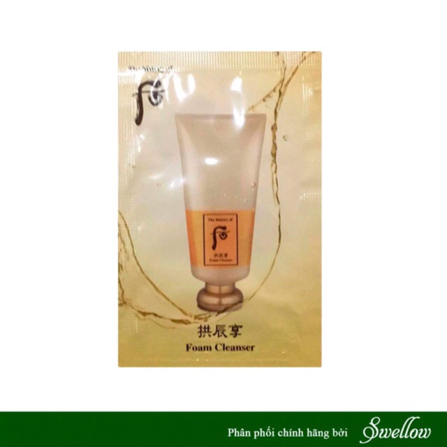 10 gói sữa rửa mặt Whoo Vàng Foam cleanser