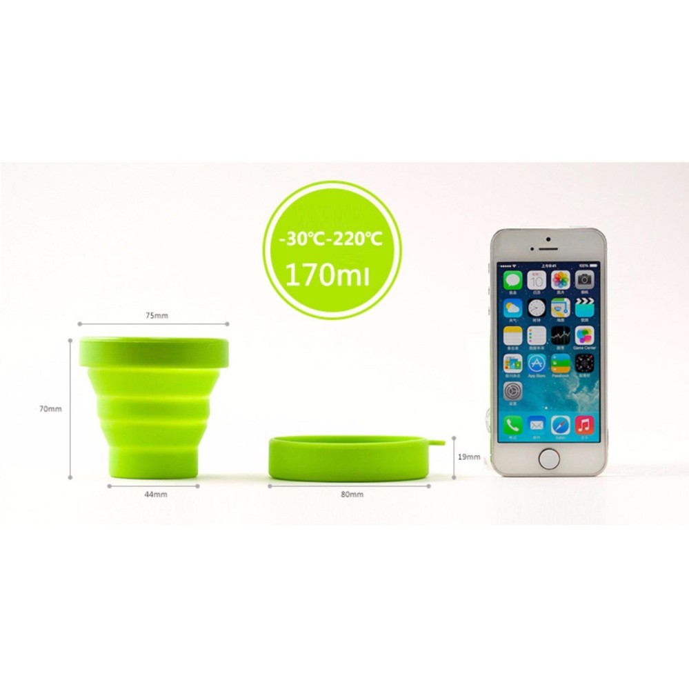 Cốc silicon gấp gọn du lịch cao cấp | BigBuy360 - bigbuy360.vn