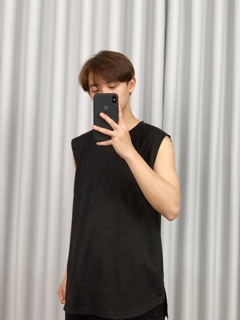Áo thun trơn Tanktop basic trắng đen ( chất cotton 100% )