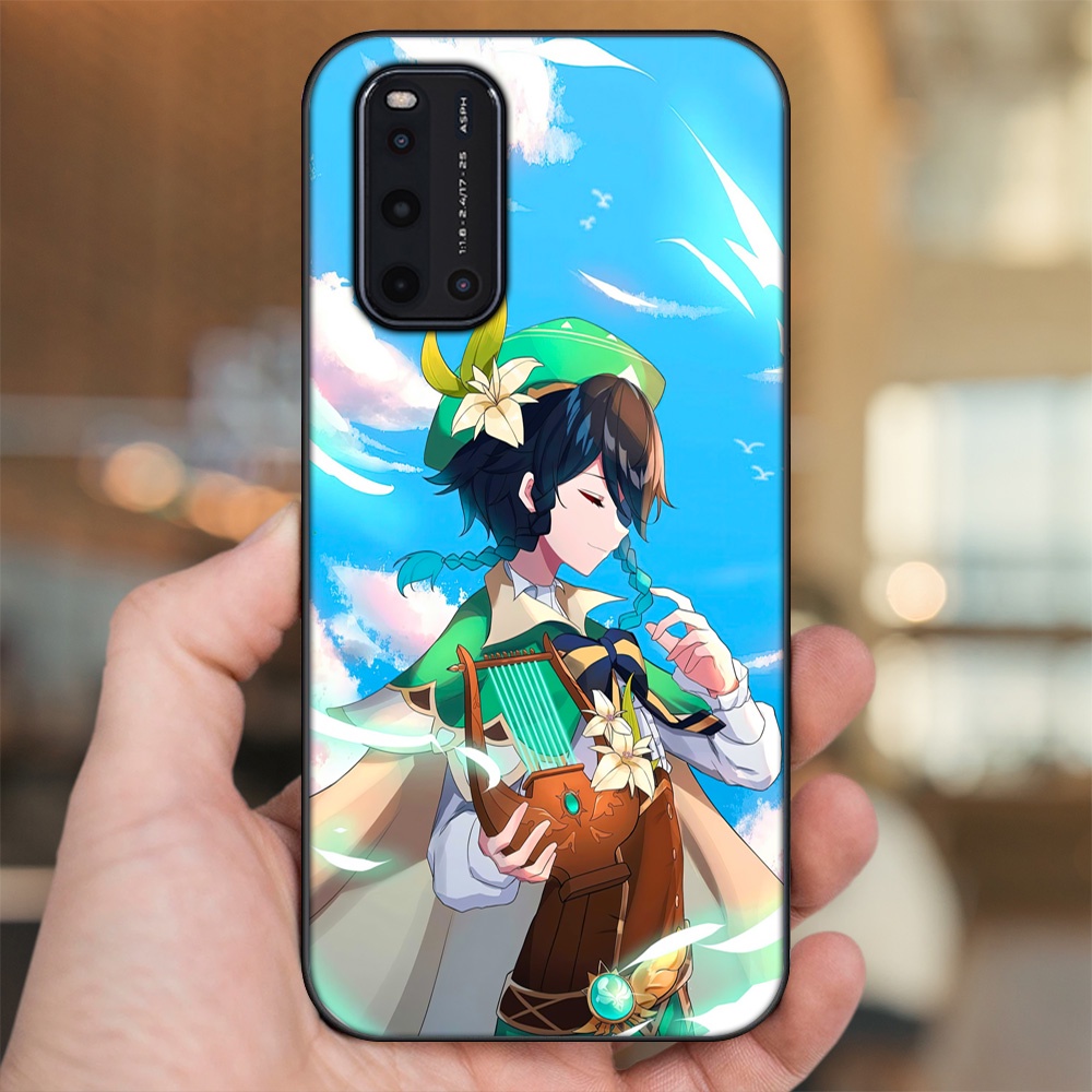 Ốp lưng Vivo V19 viền đen in hình Venti Genshin Impact