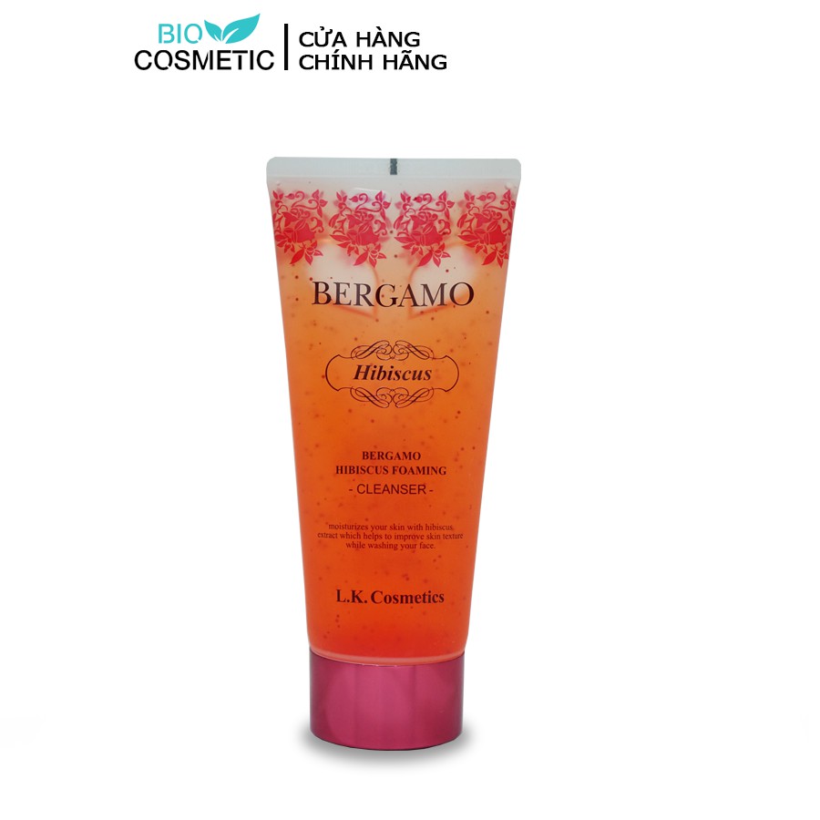 Sữa rửa mặt Bergamo chiết xuất hoa râm bụt giấm tăng độ đàn hồi Hibiscus Foaming Cleanser