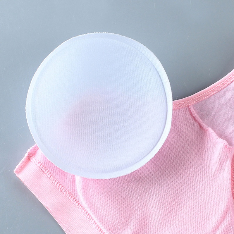 Youyo Áo lót vải cotton Kẻ Sọc In Hình Trái Tim Có Đệm Ngực Cho Nữ Tuổi Teen