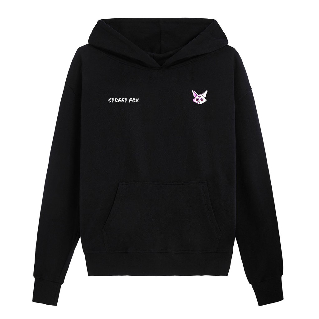 ÁO KHOÁC HOODIE STREET FOX KITSUNE ĐEN HD10 | BigBuy360 - bigbuy360.vn