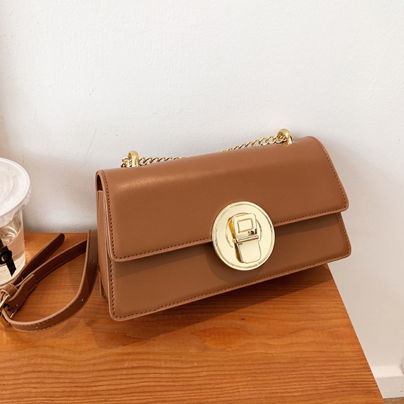 Túi đeo chéo IELGY phối dây xích phong cách cổ điển thời trang cho nữ