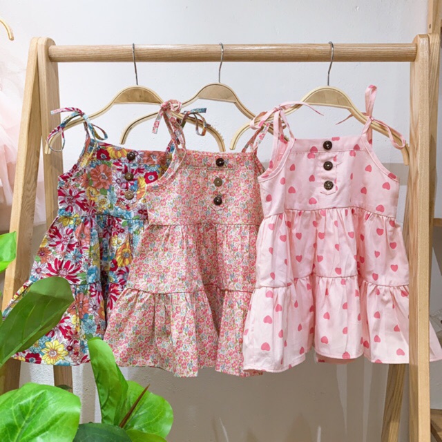 Váy 2 dây bé gái June River chính hãng size 1-5 tuổi hg