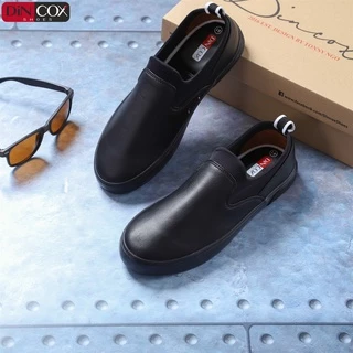 Giày Lười Sneaker Da Nam DINCOX C09 Sang Trọng Nổi Bật Black