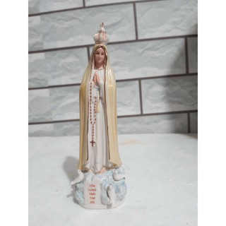 122. Đức Mẹ Fatima gốm sứ 15cm