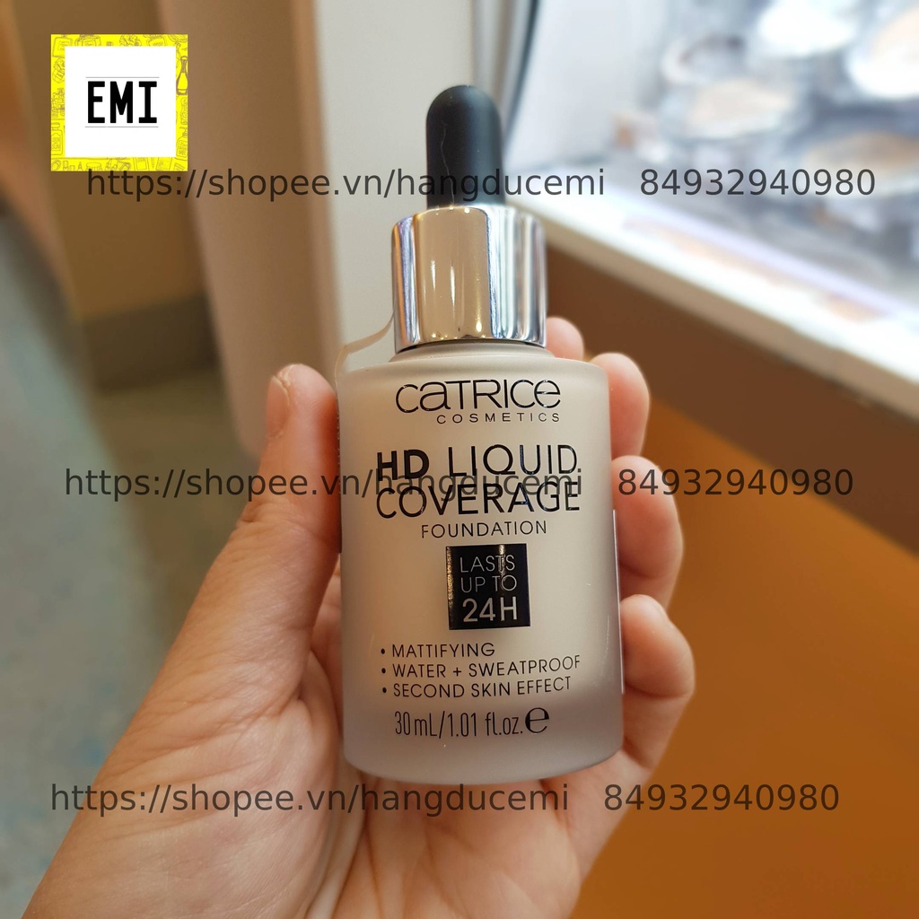 Kem nền Catrice HD Liquid Coverage Last Upto 24h 30ml - Hàng Đức chuẩn, có bill