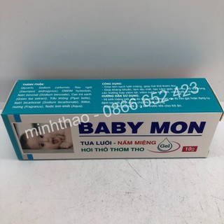 Baby Mon Tưa Lưỡi Nấm Miệng Tuýp 10g