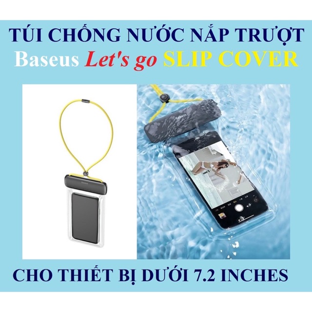 Túi chống nước Baseus cho điện thoại dưới 7.2inch siêu chắc chắn cảm ứng siêu mượt ( Chính Hãng )