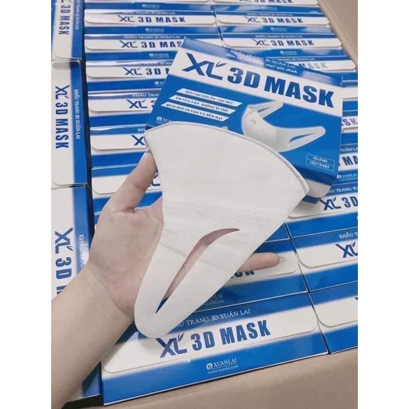 Hộp 50 Chiếc Khẩu Trang 3D MASK Chống Bụi PM 2.5 Kháng Khuẩn Xuân Lai Công Nghệ Nhật