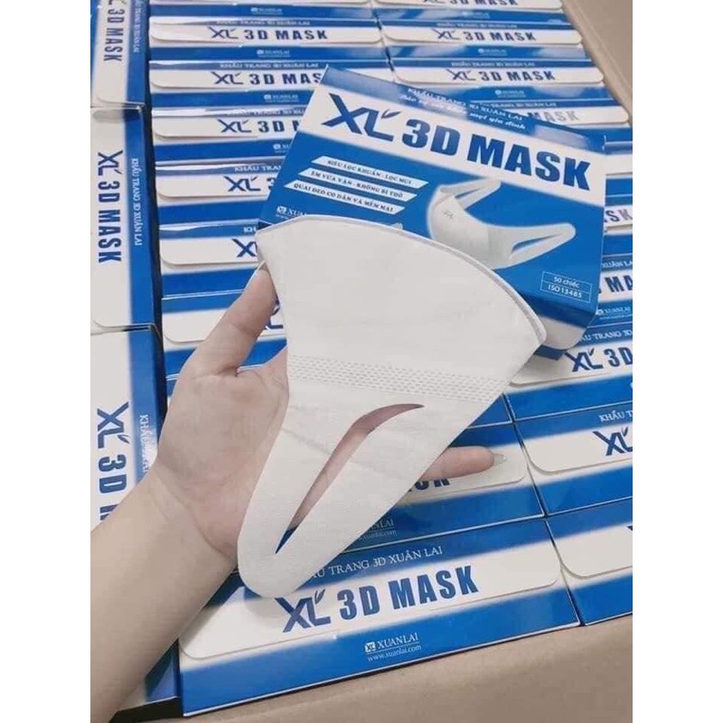 Hộp 50 Chiếc Khẩu Trang 3D MASK Chống Bụi PM 2.5  Kháng Khuẩn Xuân Lai Công Nghệ Nhật