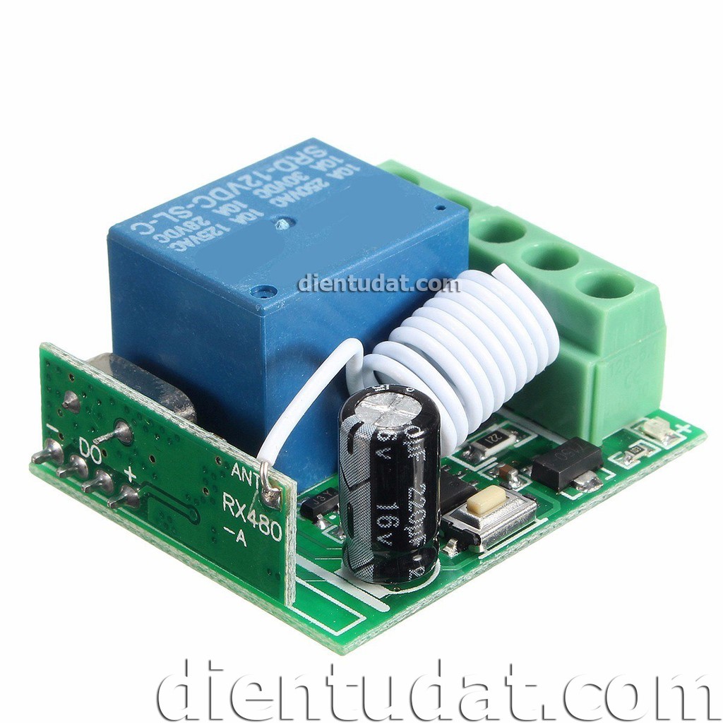 Mạch Điều Khiển RF 315/433MHz 1 Relay 12V - Học Lệnh