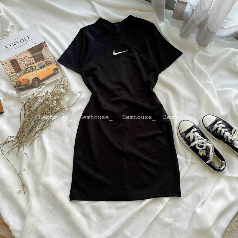 Váy POLO Cổ Trắng Cực Hót, đầm dáng ôm body (video + ảnh thật)
