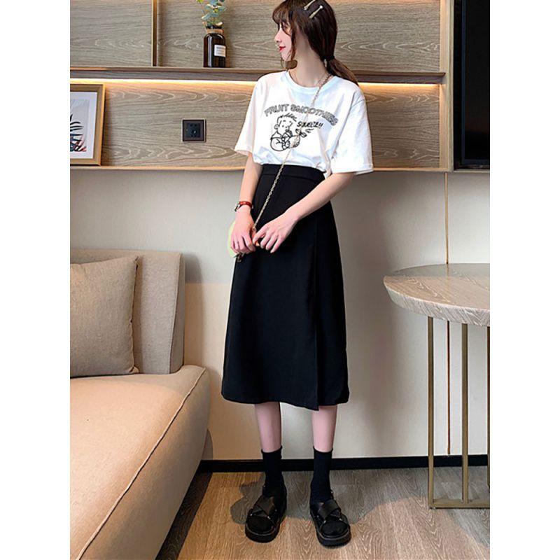 Chân váy nữ, chân váy xẻ tà nữ màu đen kéo khoá sau SKUCV-01 | BigBuy360 - bigbuy360.vn