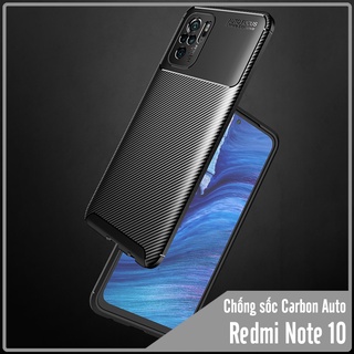Ốp lưng cho Xiaomi Redmi Note 10 chống sốc Carbon Auto Focus