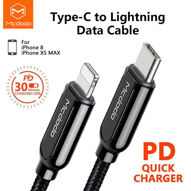 Cáp Sạc Nhanh Mcdodo USB Type C/Lightning PD 36W Dành Cho iPhone