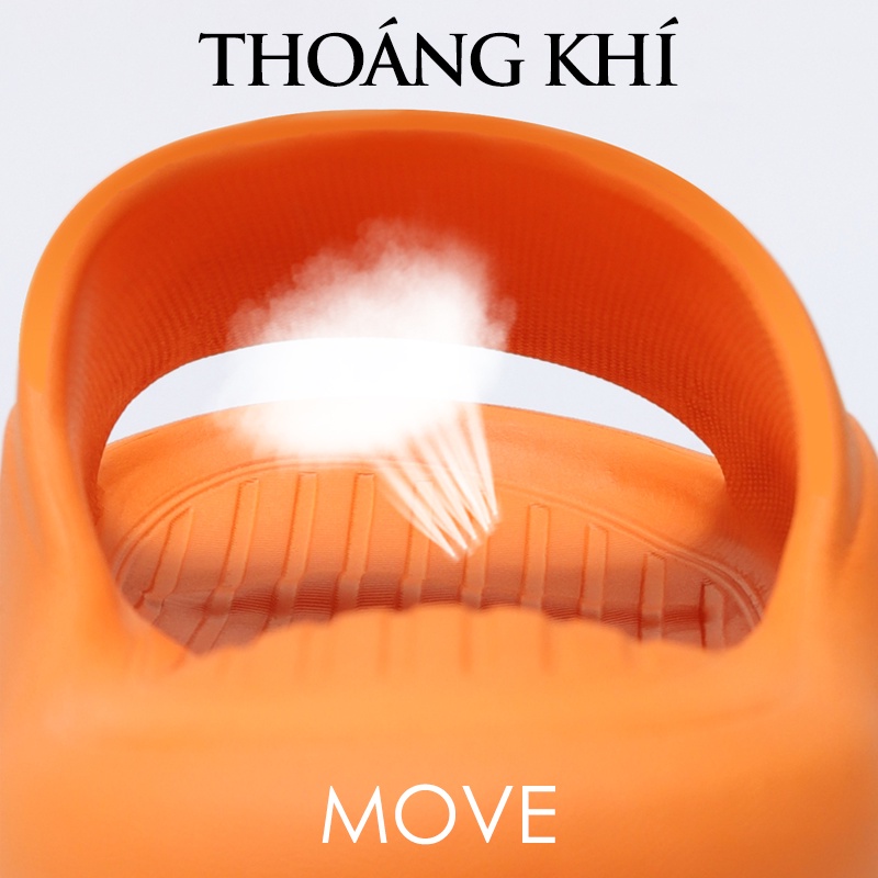 Dép chống trơn trượt, dép bánh mì quai ngang MOVE đế nâng massage chân siêu bền lại còn êm đềm nữa