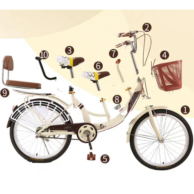 XE ĐẠP MINI NỮ CAO CẤP TIỆN LỢI CHO MẸ & BÉ