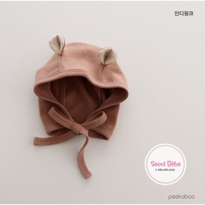 Mũ tai bộ Peekaboo basic phụ kiện cho bé made in Korea