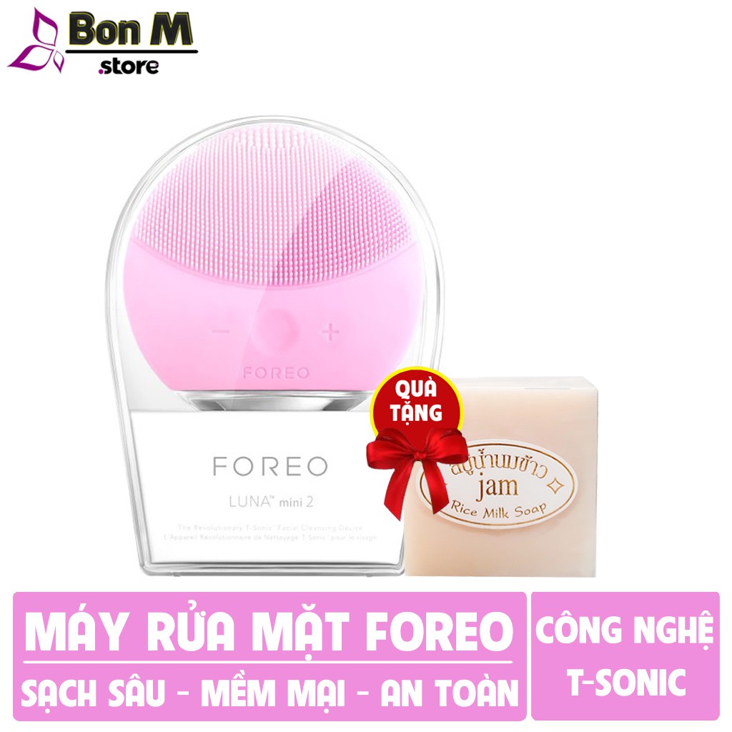 Máy Rửa Mặt Foreo ⚡FREESHIP⚡ Máy Rửa Mặt Foreo Luna Mini 2 Công Nghệ Sóng Âm T-sonic Loại Bỏ 99,5% Bụi Bẩn, Tế bào Chết